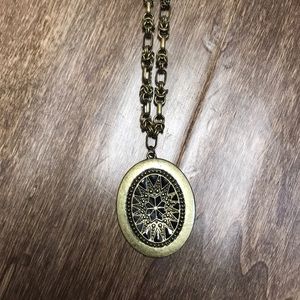 Burnished Gold Pendant Necklace